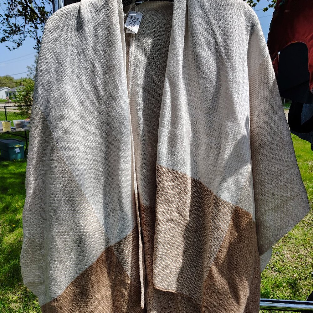 Oversized Plaid Layering Wrap